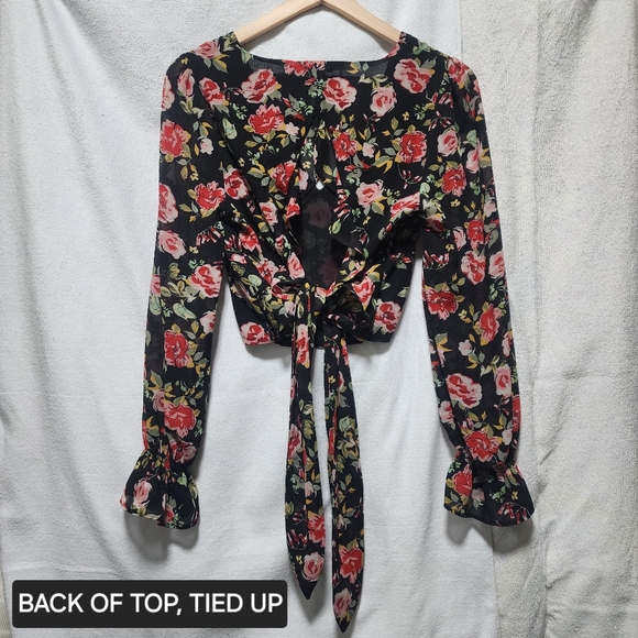 EUC ✅️ Open Back Floral Blouse - Picture 6 of 8